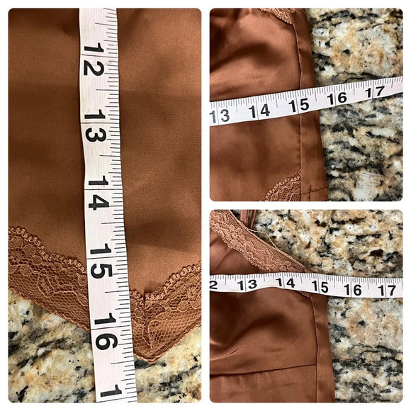 Mable Satin Bandana Triangle Crop Top Brown Y2k Retro Boho Corset M Womens - Picture 7 of 12